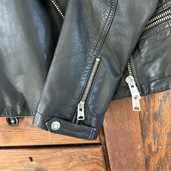 AllSaints Catch Biker Leather Jacket - Picture 7 of 10